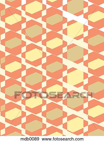 Muted green and yellow geometric pattern illustration View Large Illustration Stock Illustration - Muted green and yellow geometric pattern illustration. Fotosearch