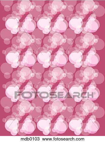 Pink and white champagne bubble pattern on pink background View Large Illustration Drawing - Pink and white champagne bubble pattern on pink background. Fotosearch