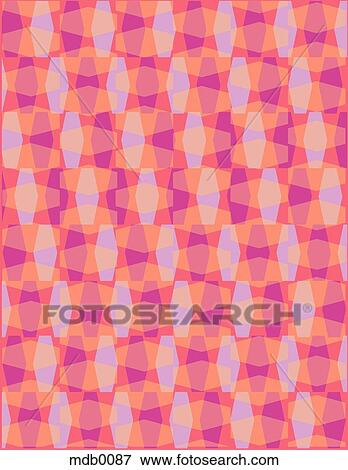 Purple and pink geometric pattern overlays View Large Illustration Stock Illustration - Purple and pink geometric pattern overlays. Fotosearch