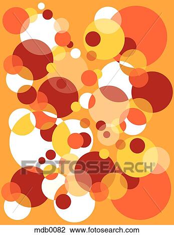 Red, orange and white bubble burst pattern View Large Illustration Drawing - Red, orange and white bubble burst pattern. Fotosearch