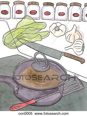Still life of a chefs tools View Large Illustration Stock Illustration - Still life of a chefs tools. Fotosearch