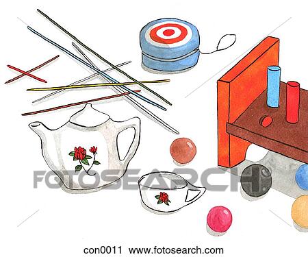 Still life of a child carers tools View Large Illustration Clip Art - Still life of a child carers tools. Fotosearch