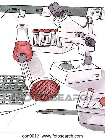 Still life of a scientists tools View Large Illustration Stock Illustration - Still life of a scientists tools. Fotosearch