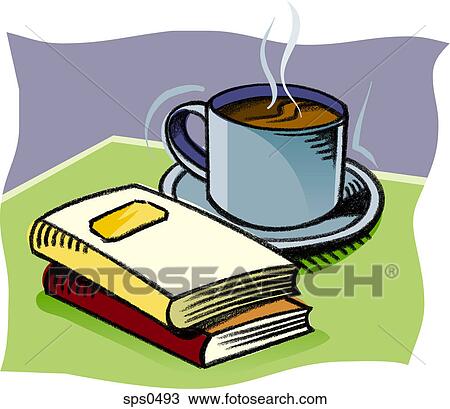 A cup of hot coffee View Large Illustration Drawing - A cup of hot coffee. Fotosearch