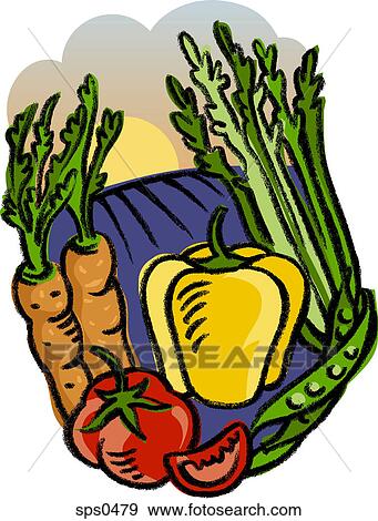 An illustration of vegetables View Large Illustration Stock Illustration - An illustration of vegetables. Fotosearch