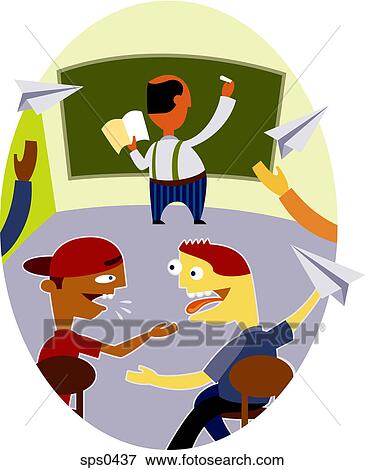 Students misbehaving behind the back of a teacher in a classroom View Large Illustration Stock Illustration - Students misbehaving behind the back of a teacher in a classroom. Fotosearch