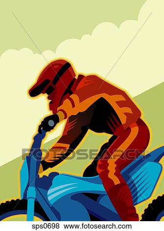 A dirt biker in action View Large Illustration Stock Illustration - A dirt biker in action. Fotosearch