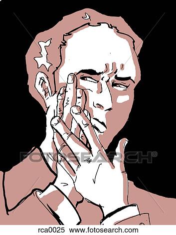 A man with a pounding toothache View Large Illustration Stock Illustration - A man with a pounding toothache. Fotosearch