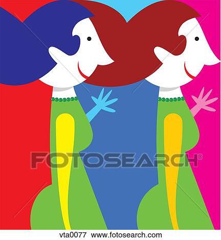 The Gemini twins View Large Illustration Stock Illustration - The Gemini twins. Fotosearch