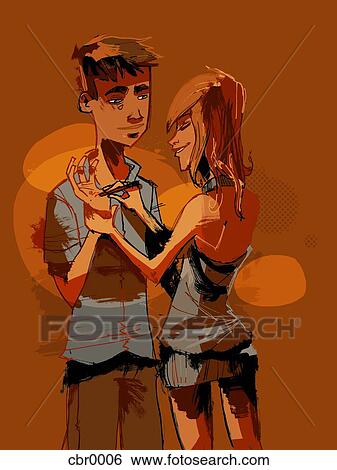 A woman writing her phone number on a mans hand View Large Illustration Stock Illustration - A woman writing her phone number on a mans hand. Fotosearch