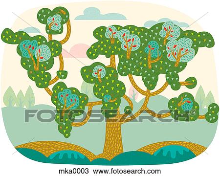 A tree sprouting new branches View Large Illustration Drawing - A tree sprouting new branches. Fotosearch