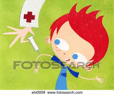 A paper cut illustration of a boy getting immunized View Large Illustration Stock Illustration - A paper cut illustration of a boy getting immunized. Fotosearch
