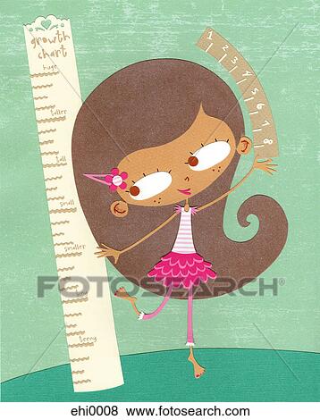 A paper cut illustration of a girl measuring her height View Large Illustration Stock Illustration - A paper cut illustration of a girl measuring her height. Fotosearch