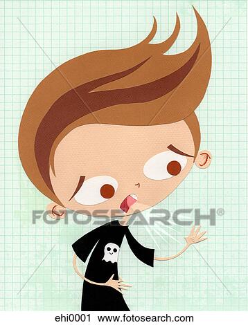 A paper cut illustration of a young boy coughing View Large Illustration Clip Art - A paper cut illustration of a young boy coughing. Fotosearch