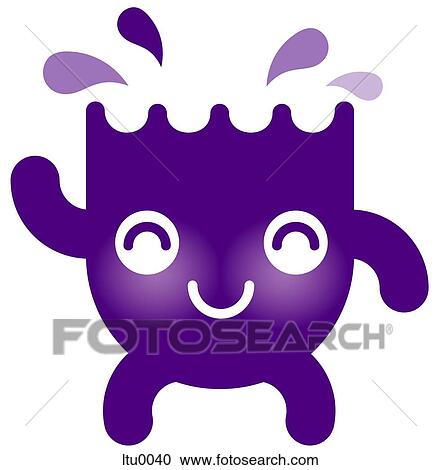 Clipart - A cute Aquarius water character. Fotosearch