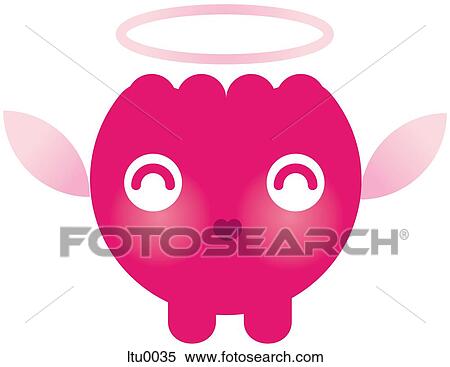 Stock Illustration - A cute Virgo angel character. Fotosearch