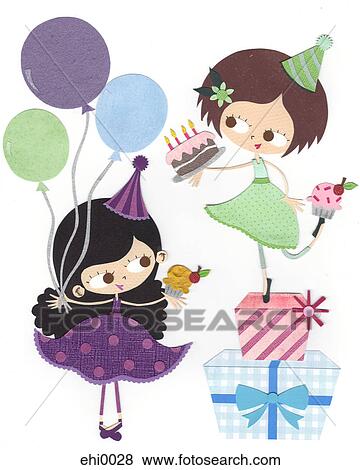 Stock Illustration - Birthday celebration. Fotosearch