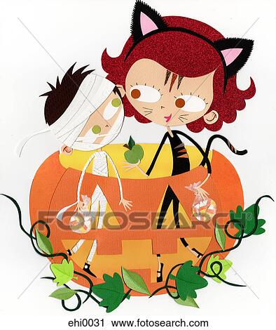 Halloween View Large Illustration Clip Art - Halloween. Fotosearch