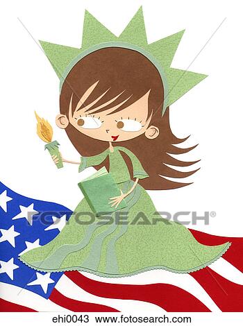 Independence Day: 4th of July View Large Illustration Drawing - Independence Day: 4th of July. Fotosearch