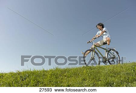 downhill on a bicycle