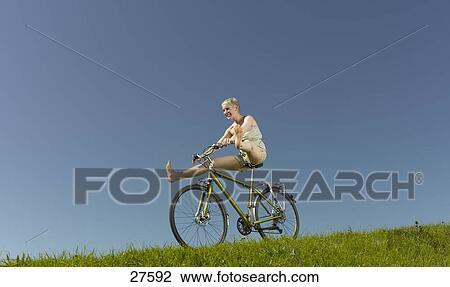 downhill on a bicycle