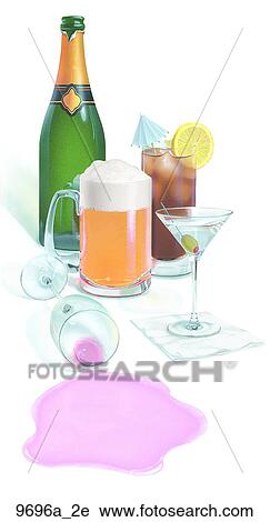 Clip Art - Alcohol Unlabeled. Fotosearch