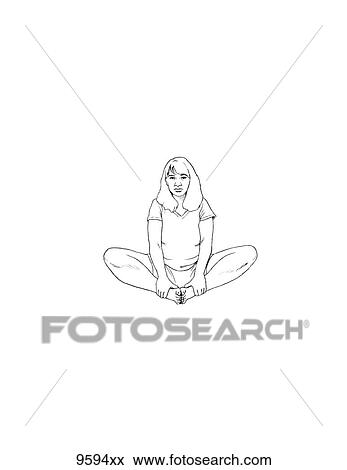 Groin Stretch Unlabeled View Large Illustration Stock Illustration - Groin Stretch Unlabeled. Fotosearch