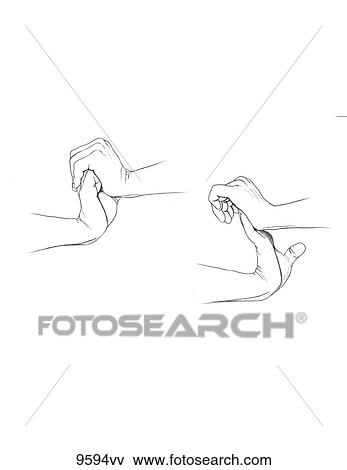 Hand Stretches Unlabeled View Large Illustration Stock Illustration - Hand Stretches Unlabeled. Fotosearch