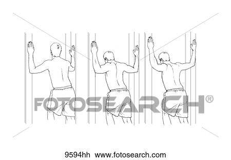Pectoral Stretch Unlabeled View Large Illustration Drawing - Pectoral Stretch Unlabeled. Fotosearch