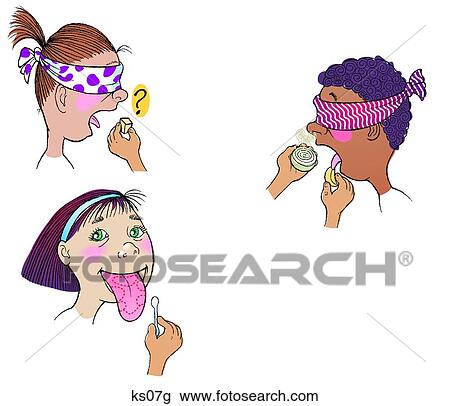 Smell and taste games - images only. View Large Illustration Drawing - Smell and taste games - images only.. Fotosearch