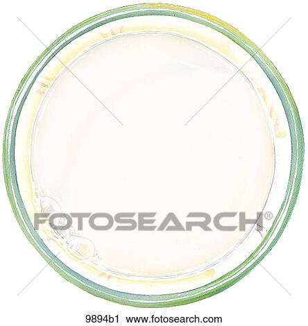 Top View of Glass of Milk Unlabeled View Large Illustration Clip Art - Top View of Glass of Milk Unlabeled. Fotosearch