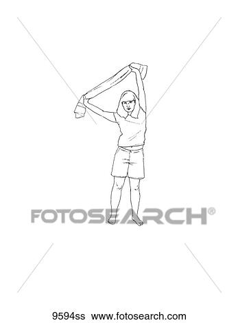 Stock Illustration - Torso Side Stretch Unlabeled. Fotosearch