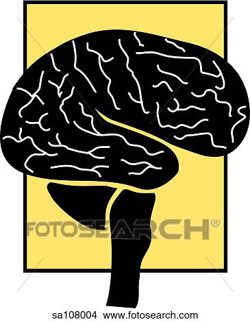 Stock Illustration - Graphic depiction of the brain.. Fotosearch