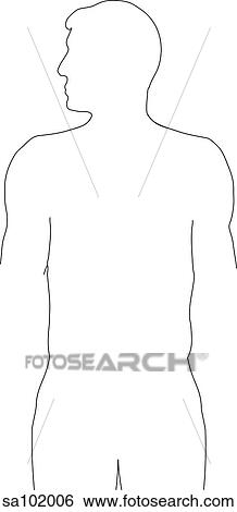 Outline of a 3/4 figure. View Large Illustration Stock Illustration - Outline of a 3/4 figure.. Fotosearch