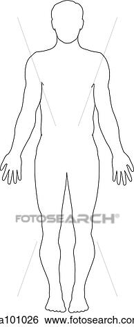 Stock Illustration - Outline of the full-length figure.. Fotosearch