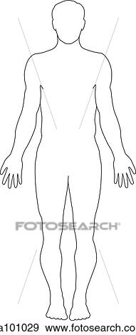 Outline of the full-length figure. View Large Illustration Stock Illustration - Outline of the full-length figure.. Fotosearch