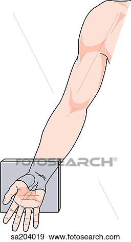 Orientation drawing of hand. View Large Illustration Stock Illustration - Orientation drawing of hand.. Fotosearch