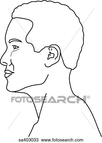 横の視野 の 男性の頭部 そして 首 持たれた 中に 動かない Position スケッチ Sa Fotosearch 横の視野 の 男性の頭部 そして 首 持たれた 中に 動かない Position スケッチ Sa Fotosearch