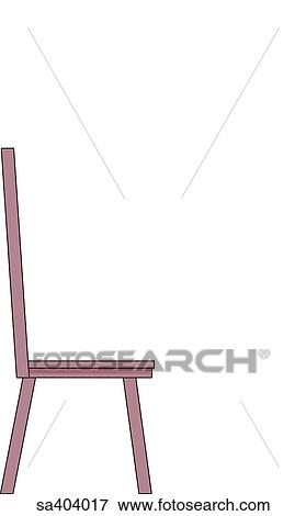 Lateral view of chair. View Large Illustration Stock Illustration - Lateral view of chair.. Fotosearch