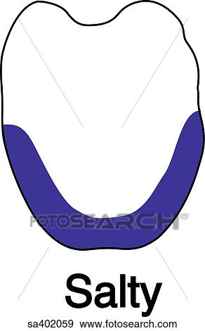 Salty area of tongue. View Large Illustration Stock Illustration - Salty area of tongue.. Fotosearch