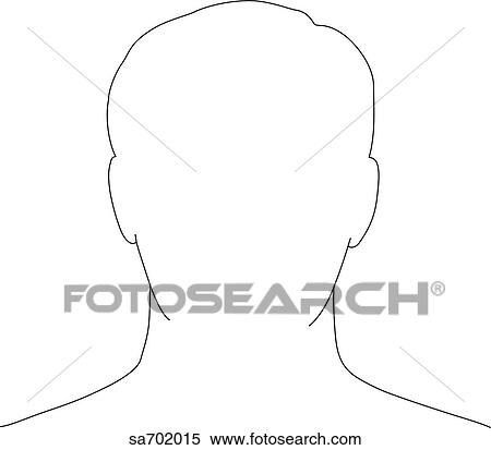 Outline of head and neck. View Large Illustration Stock Illustration - Outline of head and neck.. Fotosearch