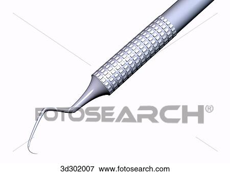 Close-up view of end of Gracey curette. View Large Illustration Stock Illustration - Close-up view of end of Gracey curette.. Fotosearch
