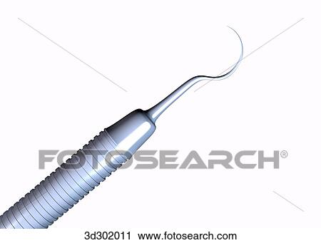 Clip Art - Close-up view of end of JT scaler.. Fotosearch