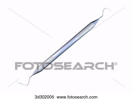 dental explorer/probe. View Large Illustration Stock Illustration - dental explorer/probe.. Fotosearch