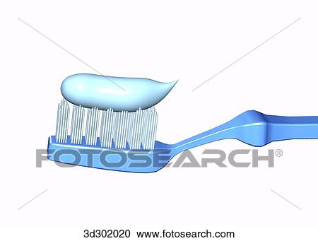 toothbrush with toothpaste