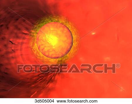Stock Illustration - Close-up of inside of uterine tube showing egg travelling through.. Fotosearch