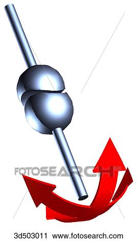Clip Art - The movements of a saddle joint demonstrated by a schematic representation. . Fotosearch