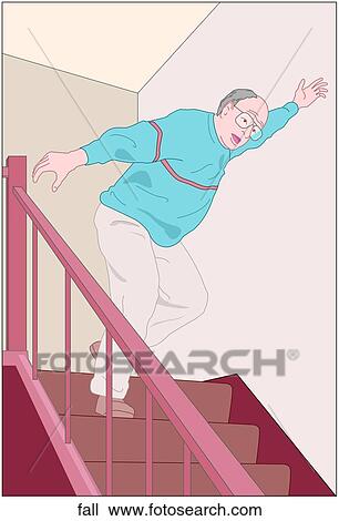 Adult Falling View Large Illustration Drawing - Adult Falling. Fotosearch