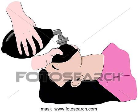 Bag Valve Mask View Large Illustration Drawing - Bag Valve Mask. Fotosearch