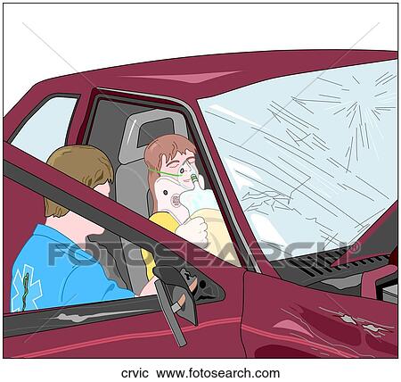 Car Crash-Victim in Car View Large Illustration Clipart - Car Crash-Victim in Car. Fotosearch